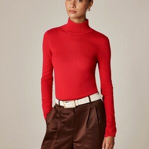NWT Red J Crew Carolyn Turtleneck Sweater in Merino Wool Size Small